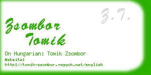 zsombor tomik business card